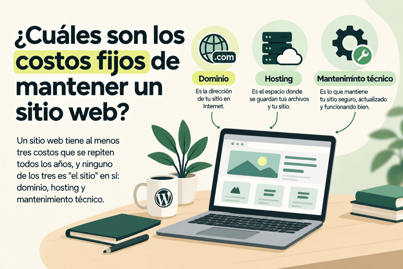 ¿Cuáles son los costos fijos de mantener un sitio web?