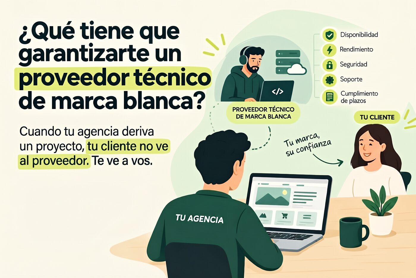 ¿Qué tiene que garantizarte un proveedor técnico de marca blanca?